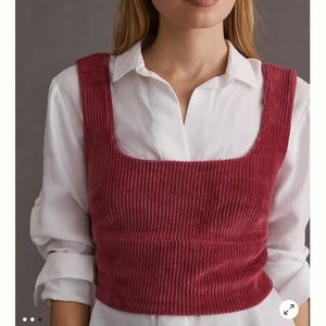 • anthropologie • maeve chenille cropped corset tank •